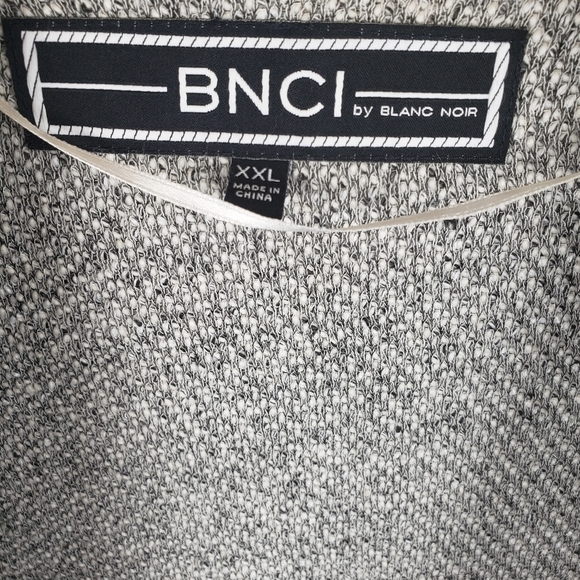 BNCI BY BLANC NOIR GRAY BLEND WATERFALL CARDIGAN SZ M - Picture 7 of 9